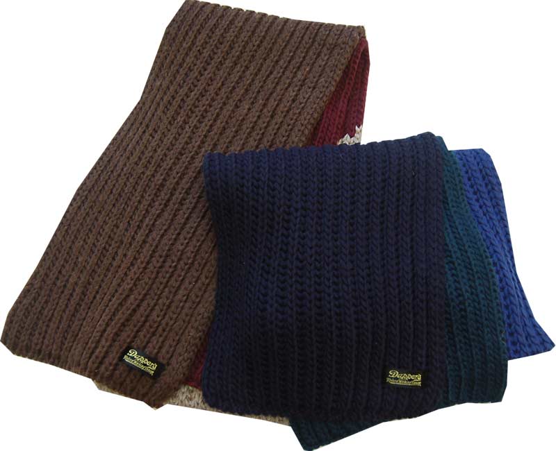 Dapper's ダッパーズ 小物 Bold Border Low Gauge Knit Scarf